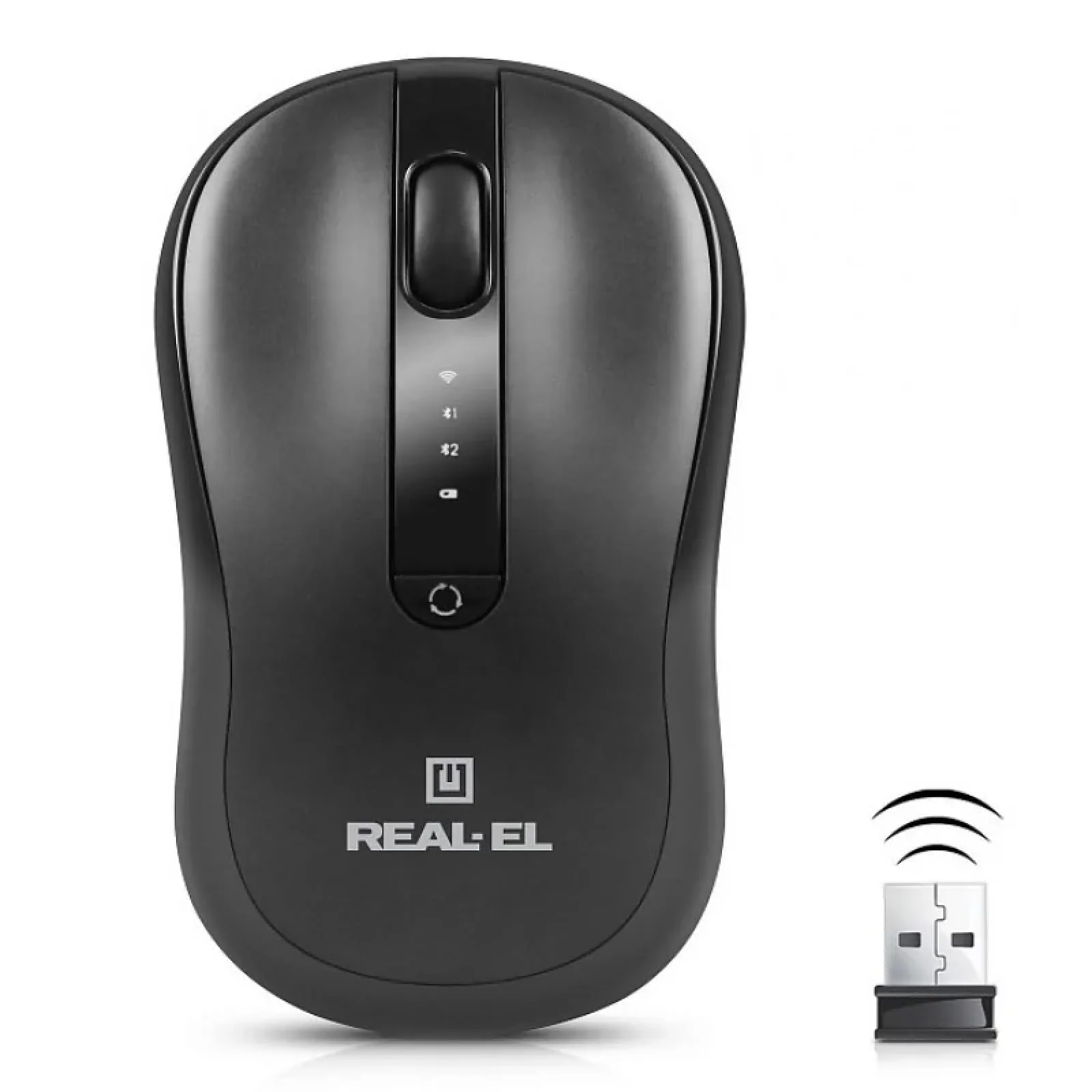 Миша бездротова REAL-EL RM-450 W Black, EL123200046 UA