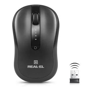 Мышь беспроводная REAL-EL RM-450 W Black, EL123200046 UA