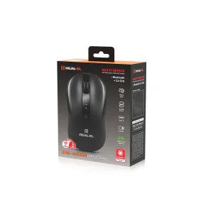 Миша бездротова REAL-EL RM-450 W Black, EL123200046 UA
