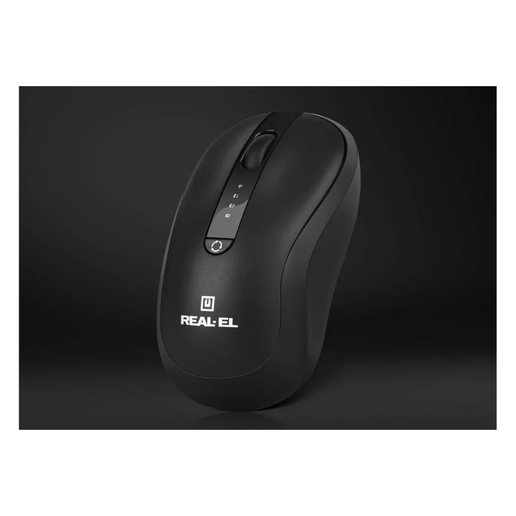 Миша бездротова REAL-EL RM-450 W Black, EL123200046 UA