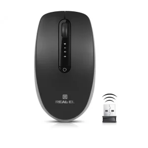 Мышь беспроводная REAL-EL RM-455 W Black, EL123200047 UA