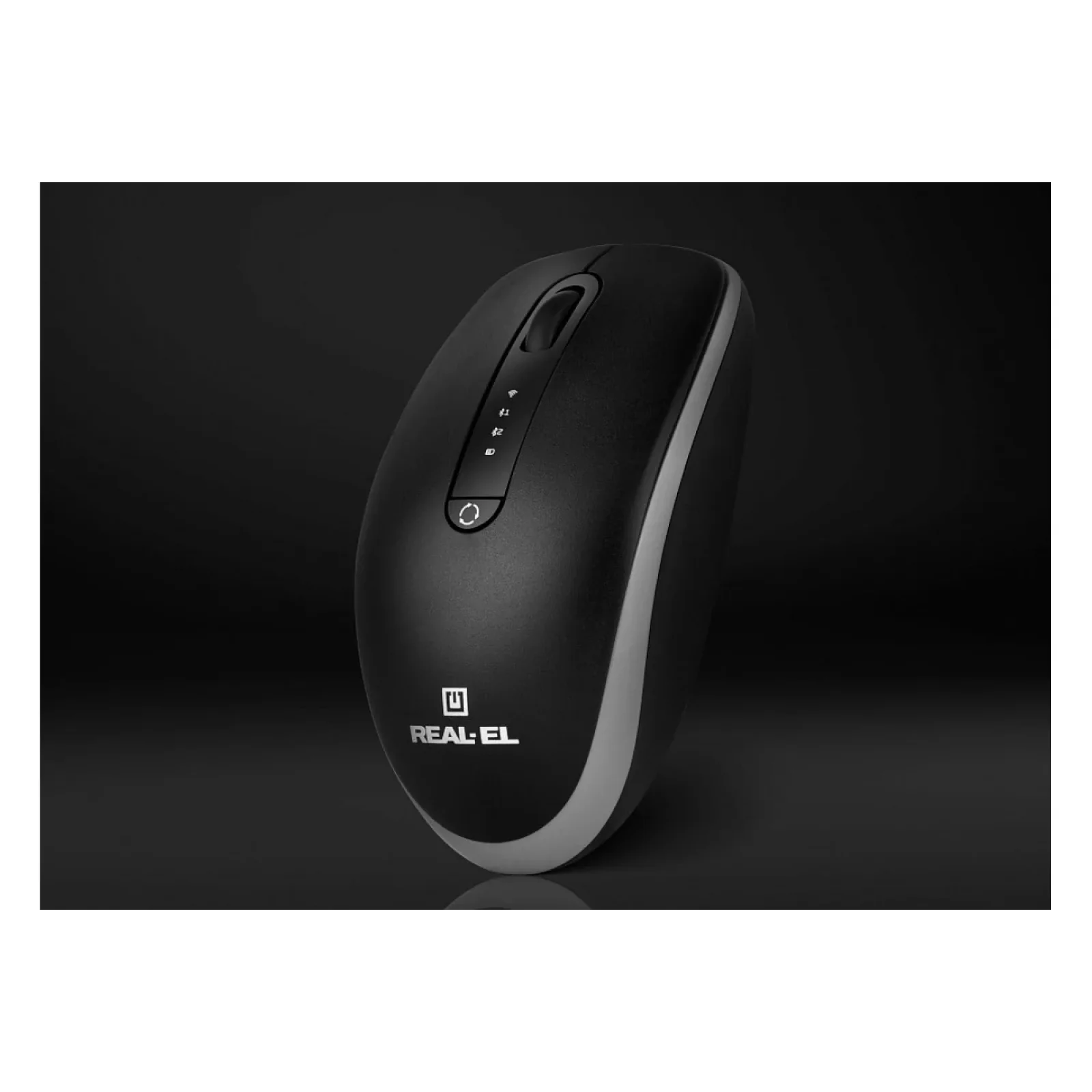 Мышь беспроводная REAL-EL RM-455 W Black, EL123200047 UA