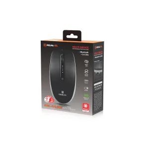 Мышь беспроводная REAL-EL RM-455 W Black, EL123200047 UA