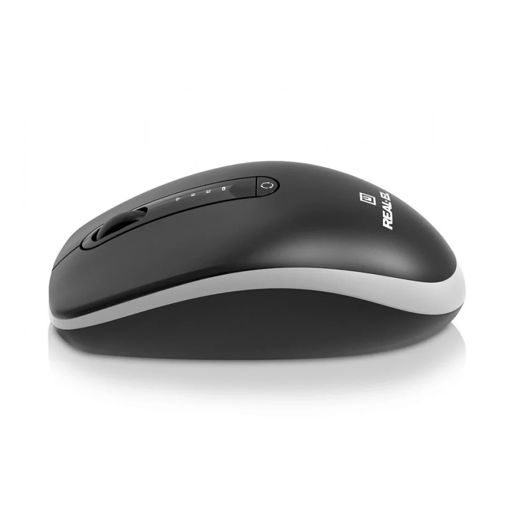 Мышь беспроводная REAL-EL RM-455 W Black, EL123200047 UA