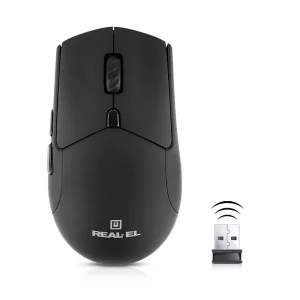 Мышь беспроводная REAL-EL RM-460 W Black, EL123200048 UA