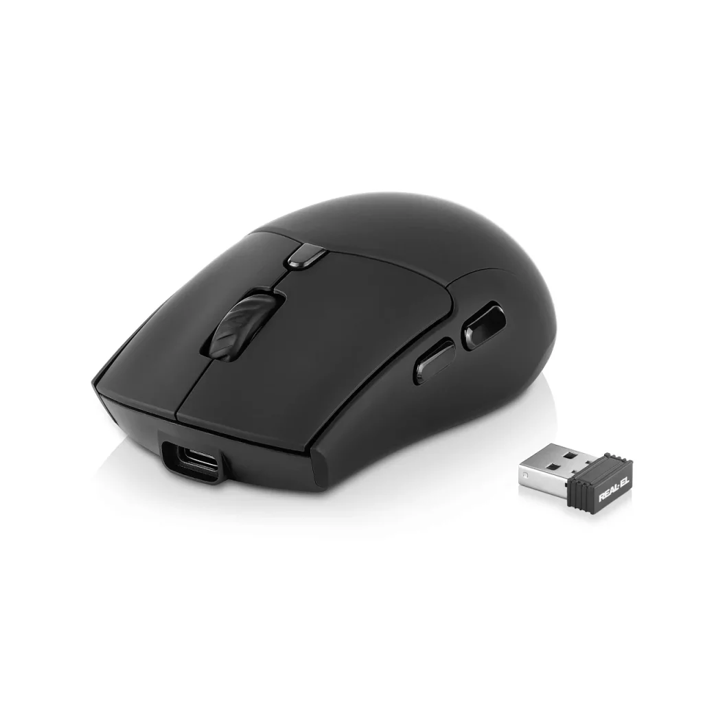 Мышь беспроводная REAL-EL RM-460 W Black, EL123200048 UA