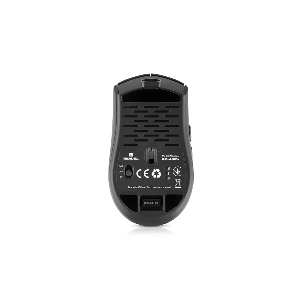 Мышь беспроводная REAL-EL RM-460 W Black, EL123200048 UA