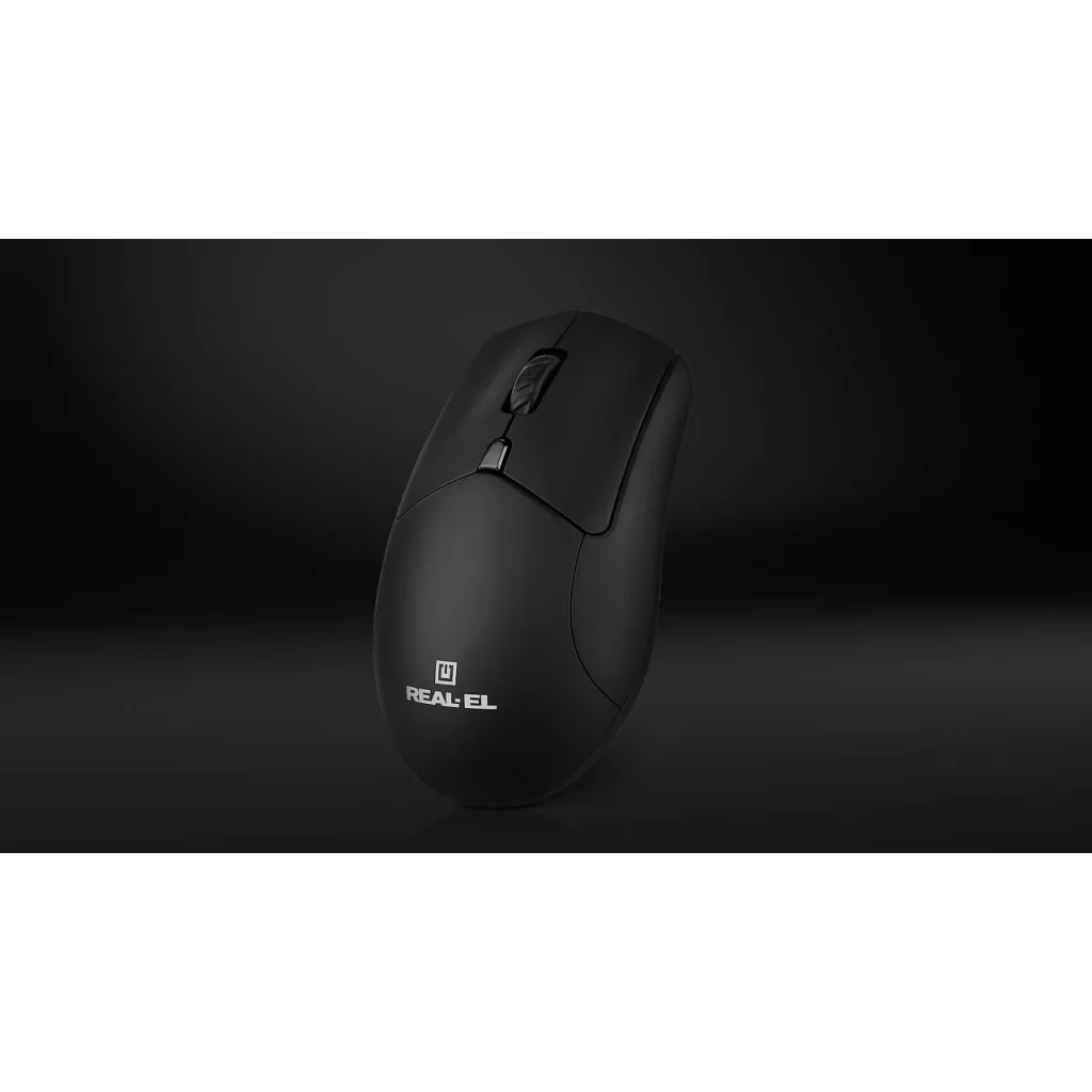 Мышь беспроводная REAL-EL RM-460 W Black, EL123200048 UA