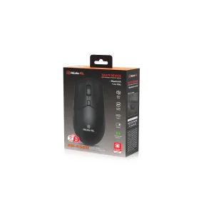 Мышь беспроводная REAL-EL RM-460 W Black, EL123200048 UA