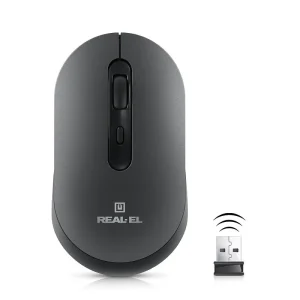 Мышь беспроводная REAL-EL RM-470W Dark Gray, EL123200049 UA
