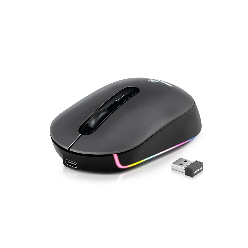 Мышь беспроводная REAL-EL RM-470W Dark Gray, EL123200049 UA