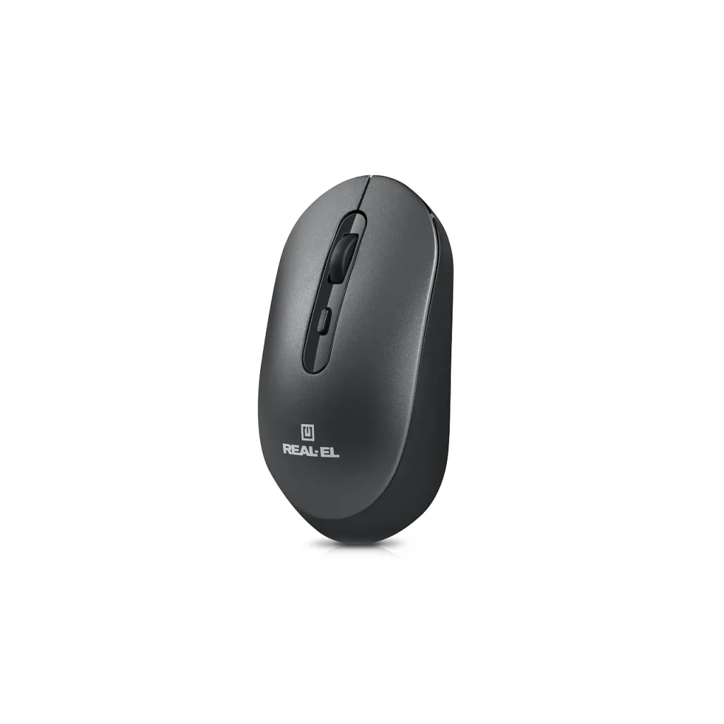 Мышь беспроводная REAL-EL RM-470W Dark Gray, EL123200049 UA