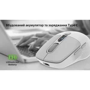 Миша бездротова REAL-EL RM-480 W White, EL123200050 UA