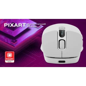 Миша бездротова REAL-EL RM-480 W White, EL123200050 UA