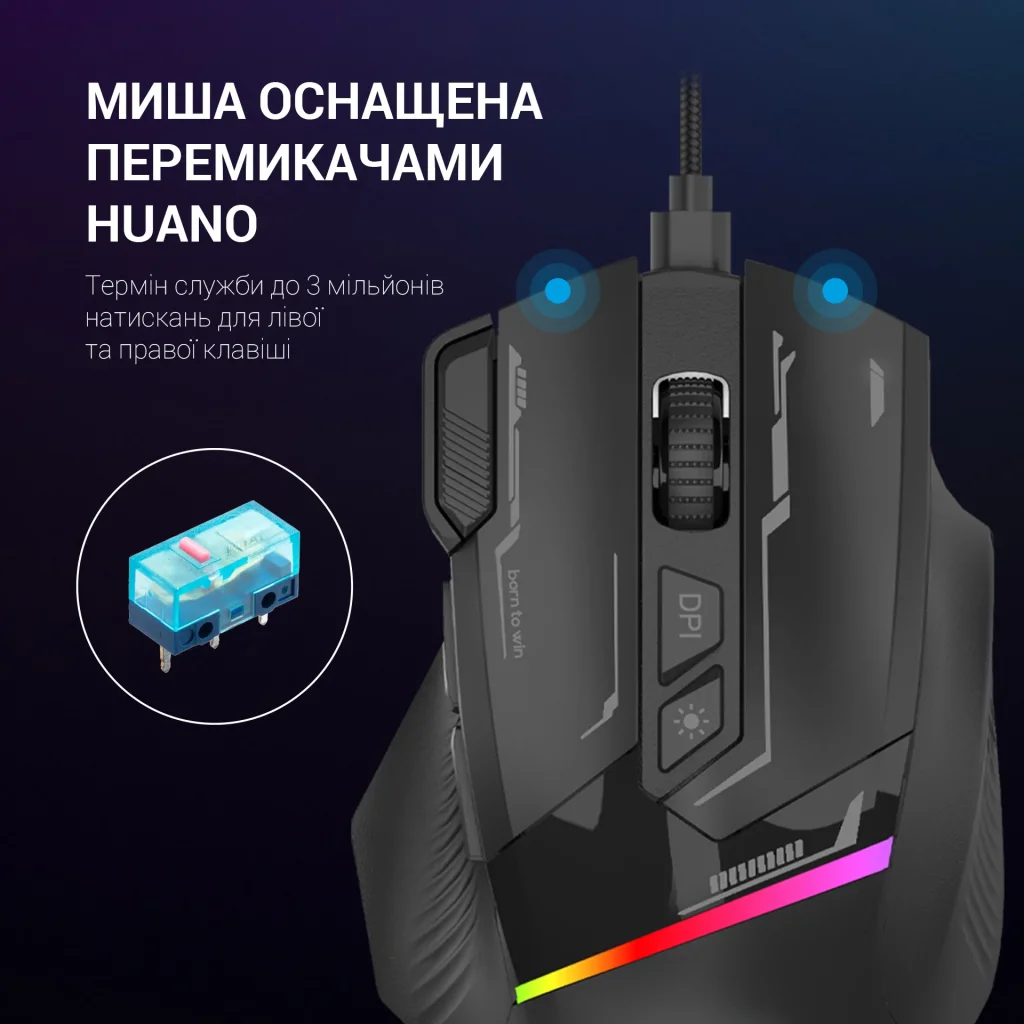 Миша GamePro GM300B Black UA