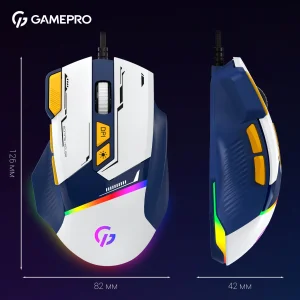Миша GamePro GM300BL Blue-White UA
