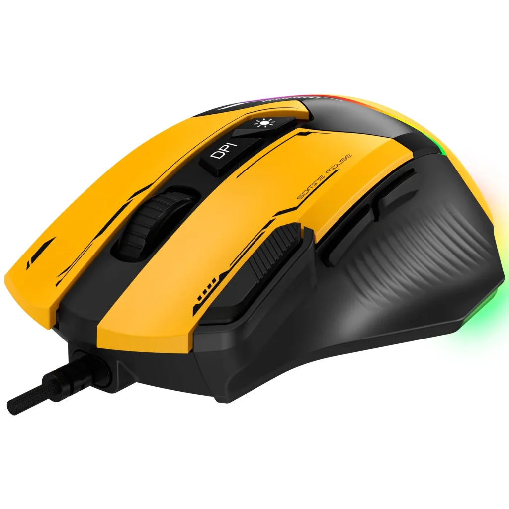 Миша GamePro GM300BL Yellow-Black UA