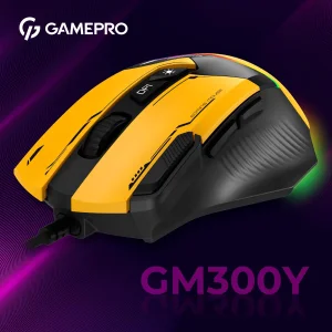 Миша GamePro GM300BL Yellow-Black UA