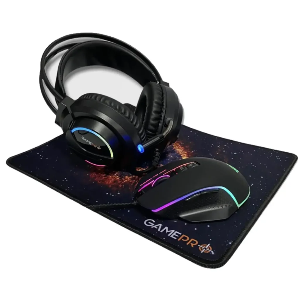 Комплект GamePro Gameset 3 в 1 USB мышь + игровая поверхность + гарнитурой (GS890) UA