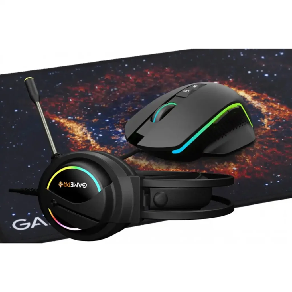 Комплект GamePro Gameset 3 в 1 USB мышь + игровая поверхность + гарнитурой (GS890) UA
