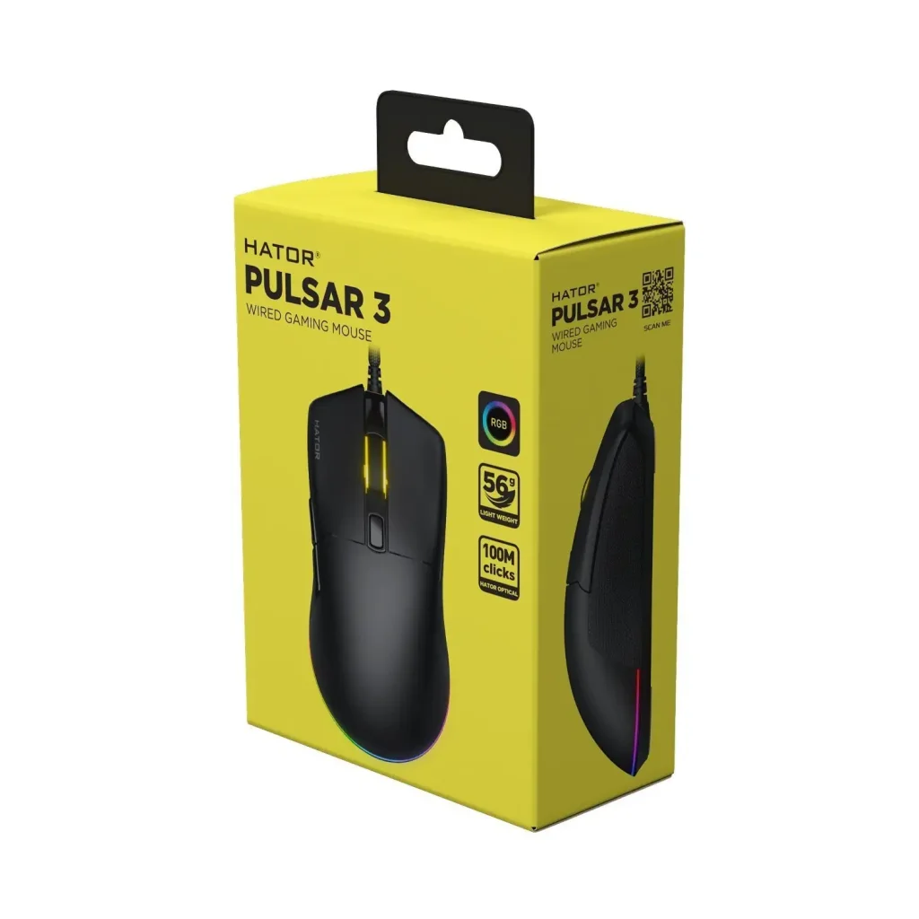 Миша Hator Pulsar 3 Black (HTM610) UA