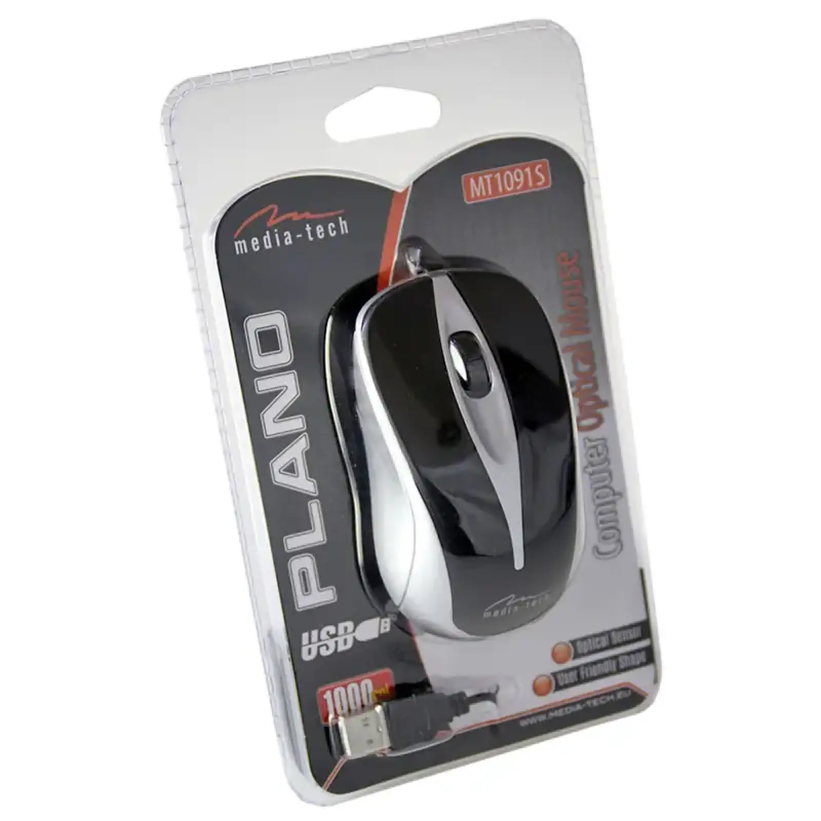 Миша Media-Tech Plano Silver (MT1091S) UA