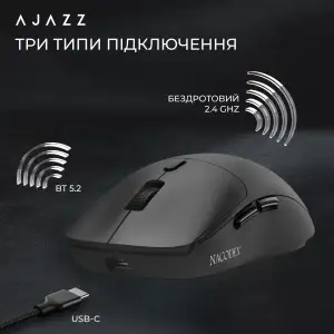 Мышь беспроводная Ajazz x Nacodex NJ07 MC Black (NJ07-MC-B) UA