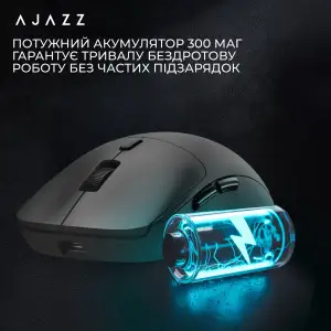 Мышь беспроводная Ajazz x Nacodex NJ07 MC Black (NJ07-MC-B) UA