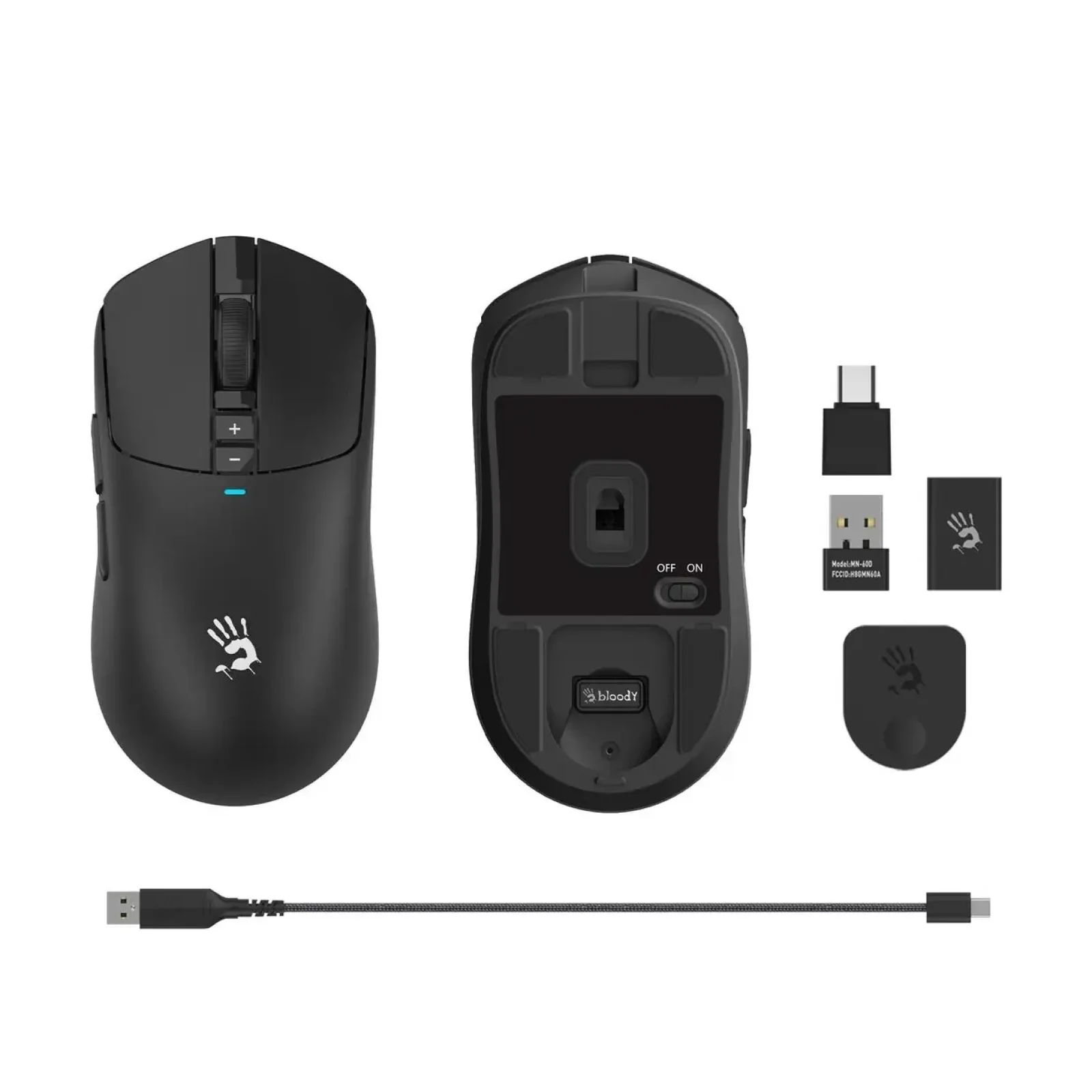 Мышь беспроводная Bloody R72 Ultra Black UA