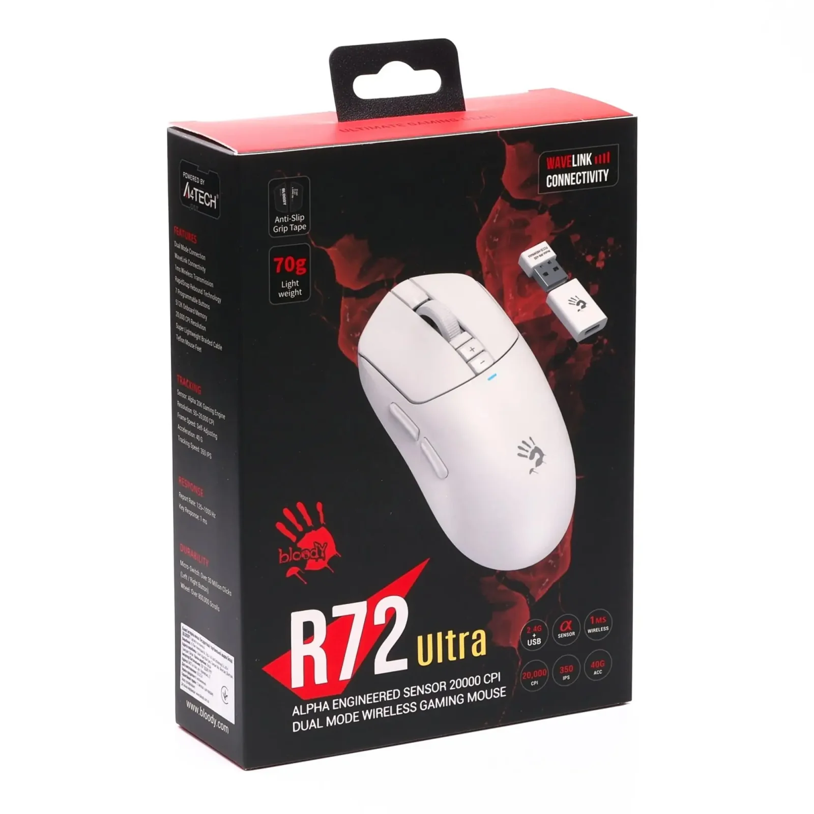 Миша бездротова Bloody R72 Ultra White UA