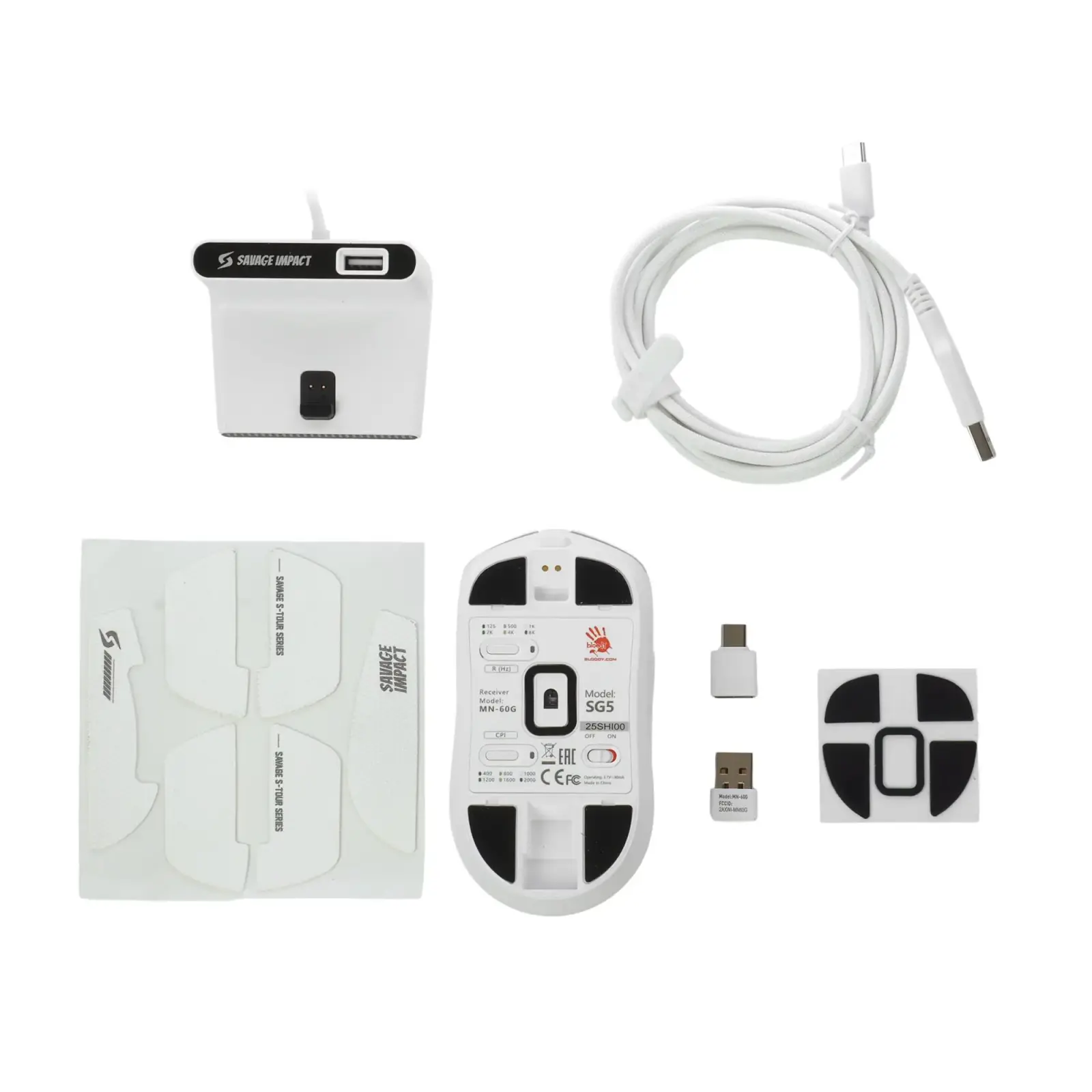 Мышь беспроводная Bloody SG5 White UA