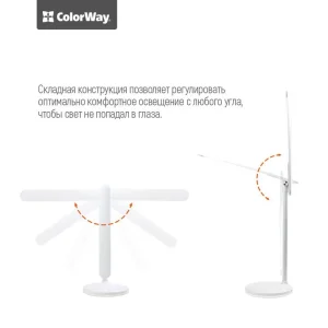 Настільна лампа LED ColorWay CW-DL02B-W White UA