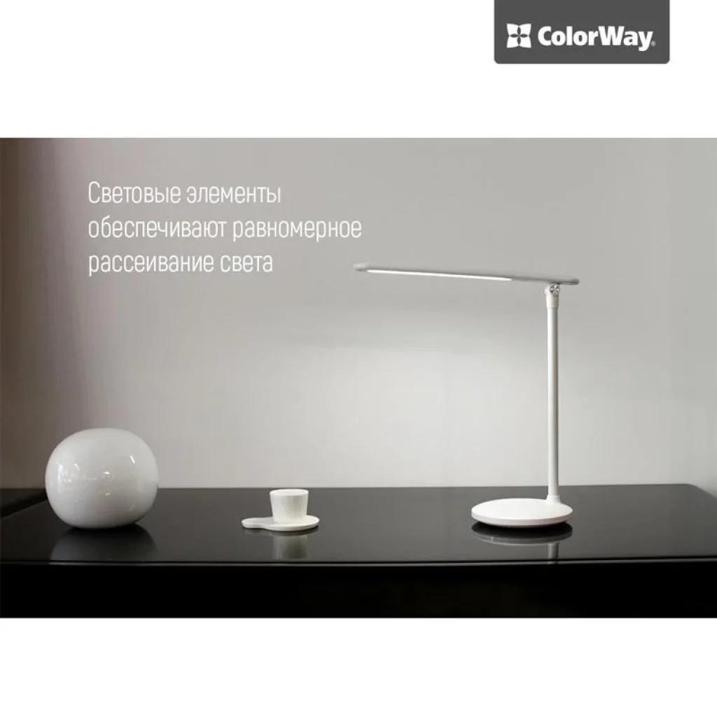 Настільна лампа LED ColorWay CW-DL02B-W White UA