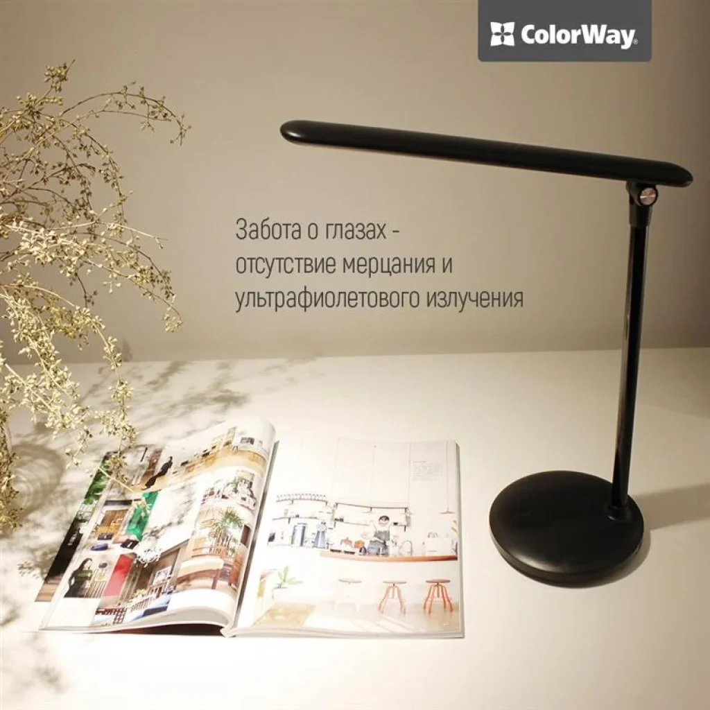 Настільна лампа LED ColorWay CW-DL02B-B Black UA