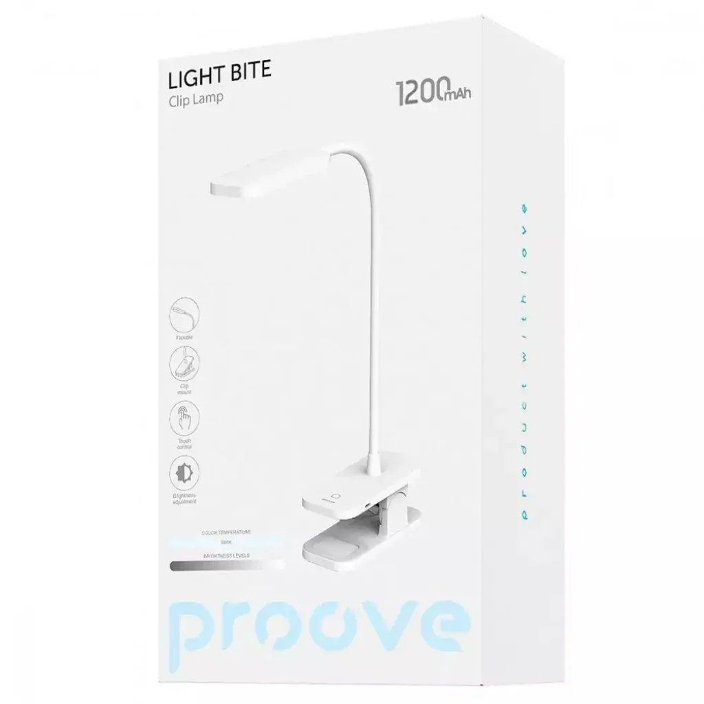 Настільна лампа LED Proove Light Bite 1200 mAh White (PLLB00010002) UA