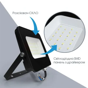 Прожектор светодиодный ELM Matrix-M 20W 6500К (26-0038) UA