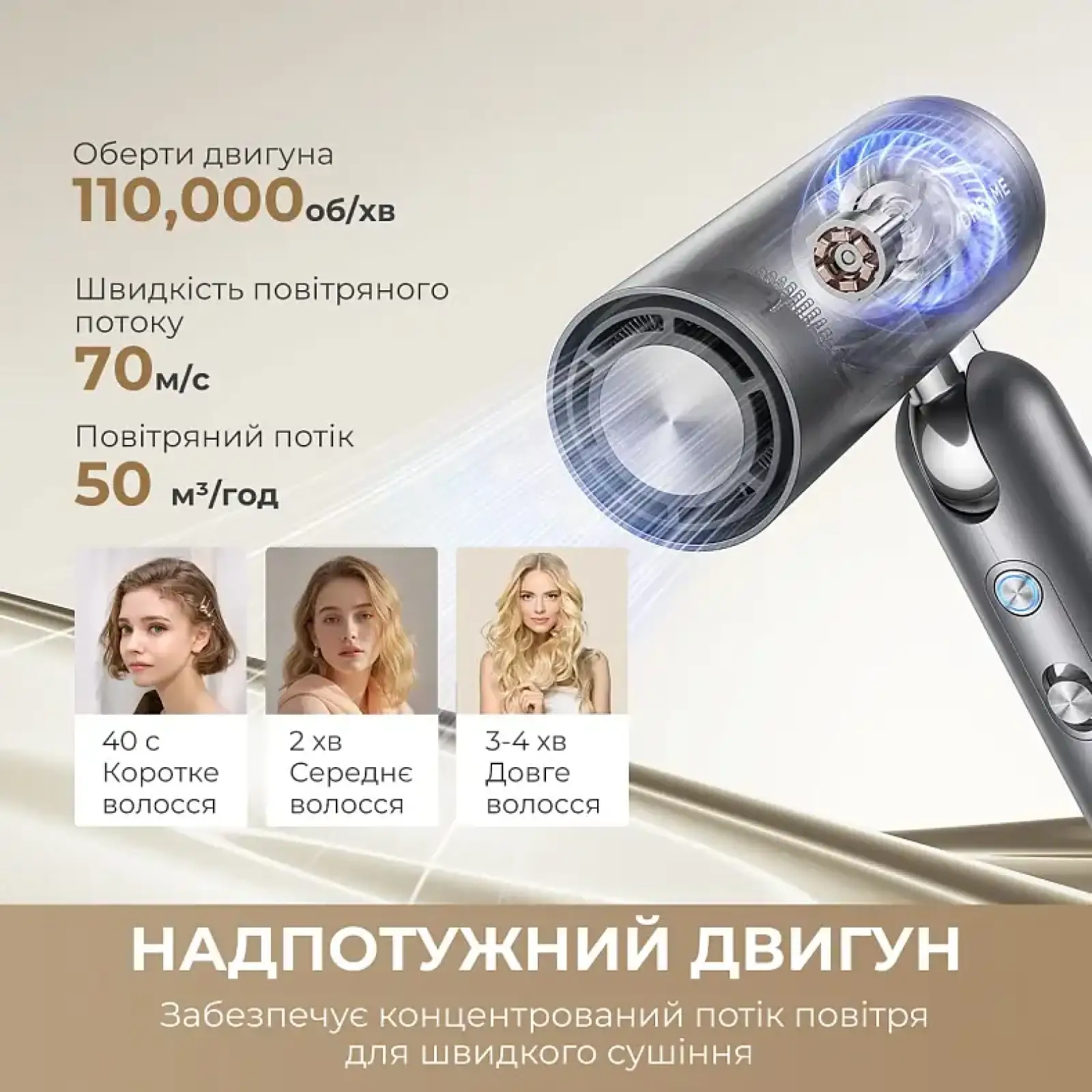 Фен-стайлер Dreame Pocket Pro 5in1 Titanium (AHD51PRO_T5) UA