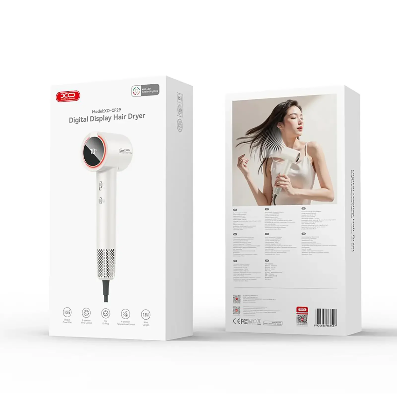 Фен XO Hair Dryer CF29 White UA