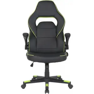 Крісло для геймерів 2E Gaming Hebi Black/Green (2E-GC-HEB-BK) UA