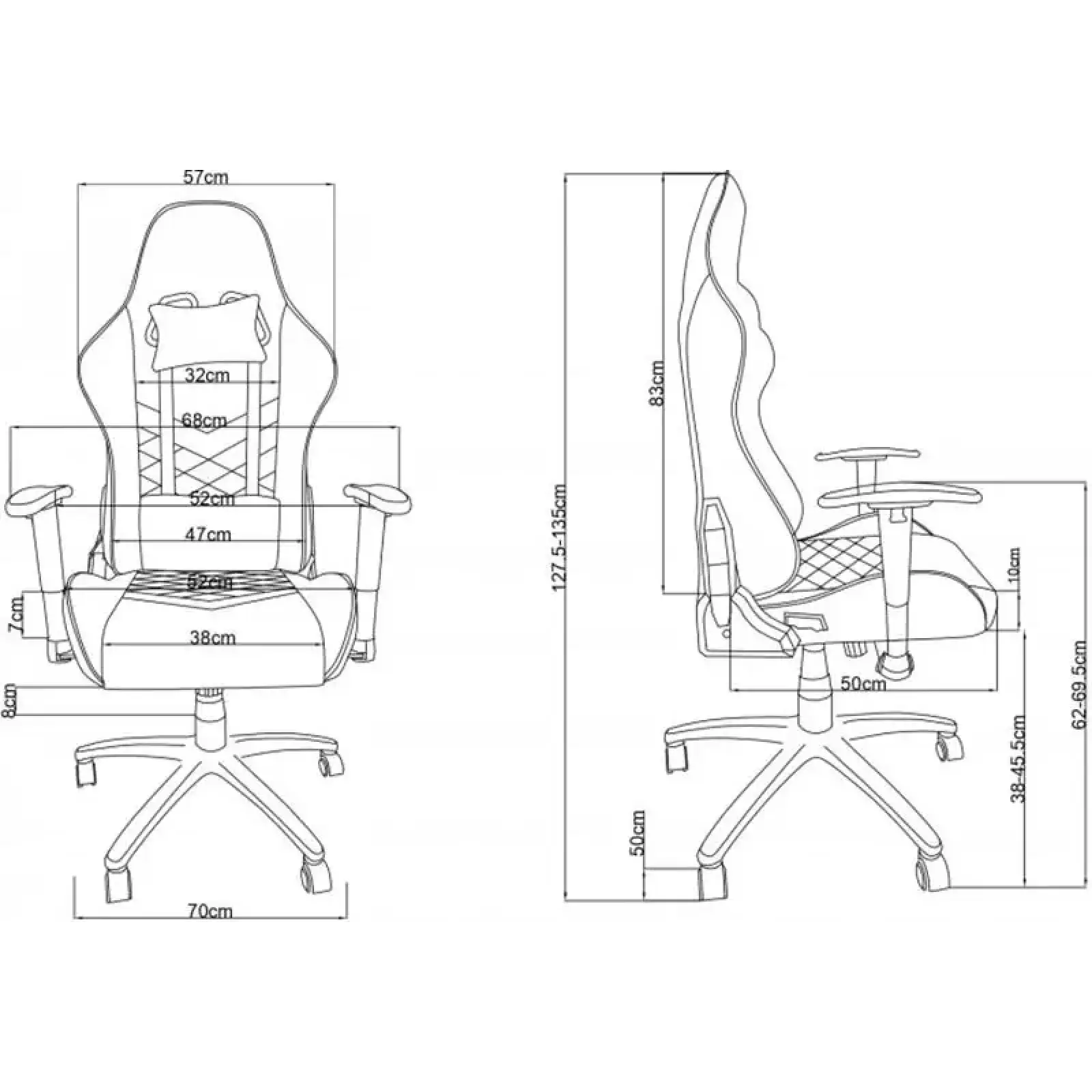 Кресло для геймеров 2E Gaming Chair Bushido Dark Grey (2E-GC-BUS-GR) UA
