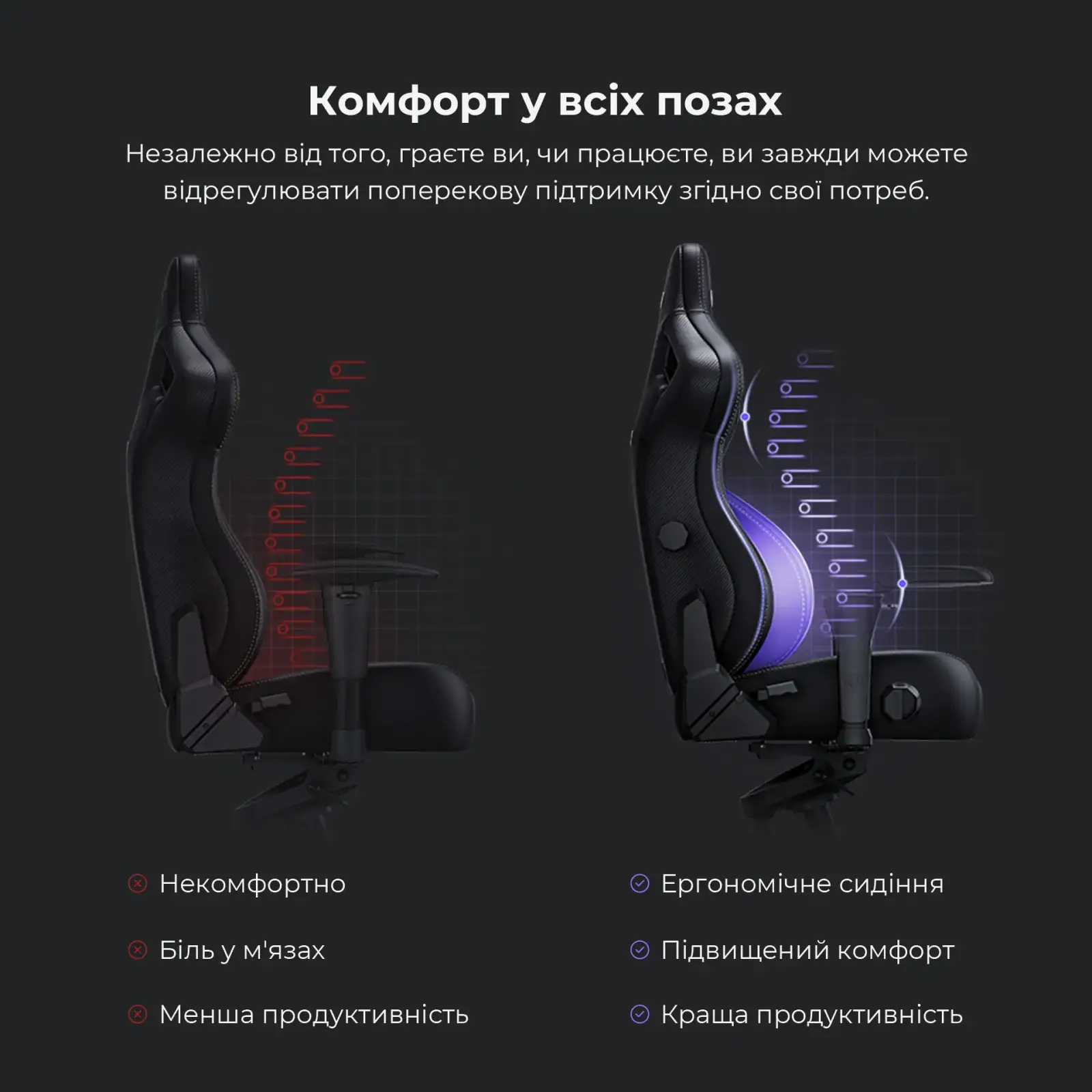 Крісло для геймерів Anda Seat Kaiser 4 Size L Black (AD12YDDC-L-20-B-CF) UA