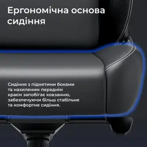Крісло для геймерів Anda Seat Kaiser 4 V2 Size XL PVC Gray Fabric (AD12YDDC-XLL-20-G-CF-03) UA