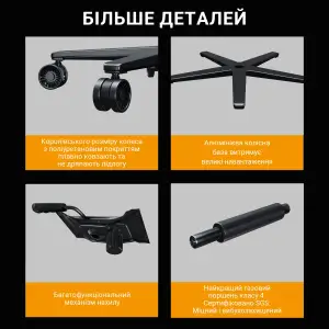 Кресло для геймеров Anda Seat Kaiser Frontier Size XL Black Fabric (AD12YXL-17-B-F-B02) UA