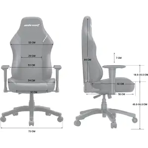 Кресло для геймеров Anda Seat Luna Size L Grey (AD18-44-G-F) UA