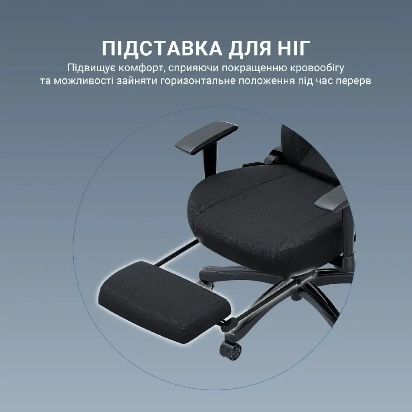 Кресло для геймеров Anda Seat Luna Pro Size L Black Fabric (AD18T-44-B-F) UA