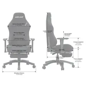 Кресло для геймеров Anda Seat Luna Pro Size L Gray Fabric (AD18T-44-G-F) UA