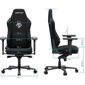 Кресло для геймеров Anda Seat Phantom 3 Size XL Fabric Gray (AD18XL-52-G-F-G01) UA