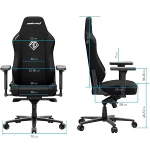 Кресло для геймеров Anda Seat Phantom 3 Size XL Fabric Dark Gray (AD18XL-52-GB-F-G01) UA
