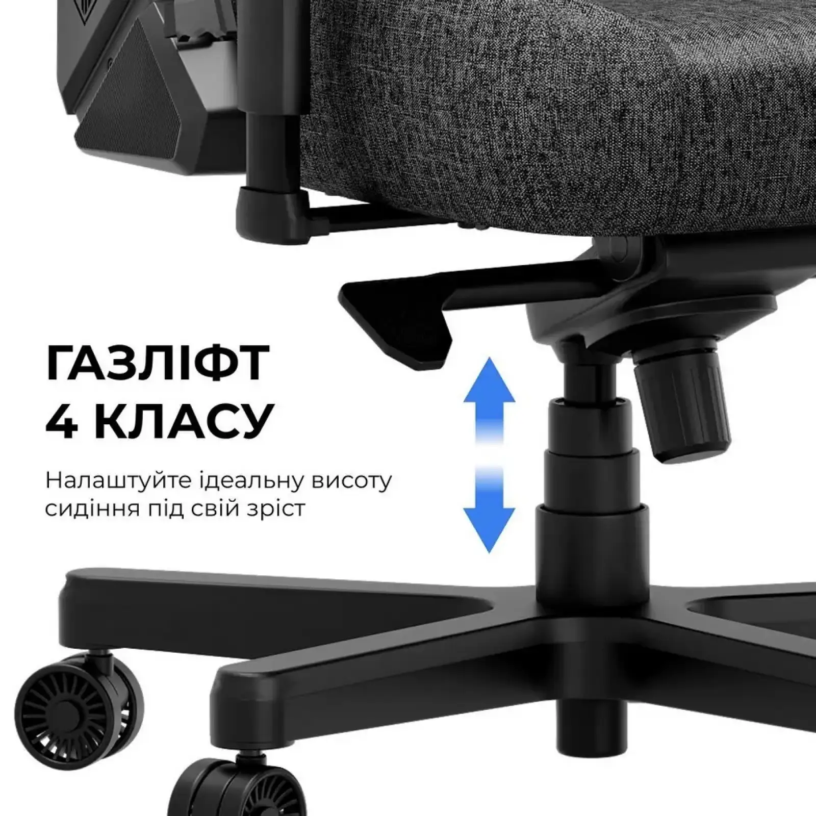 Кресло для геймеров Anda Seat Kaiser 3E XL Grey Fabric (AD23YC-XL-09-G-CF-G01) UA