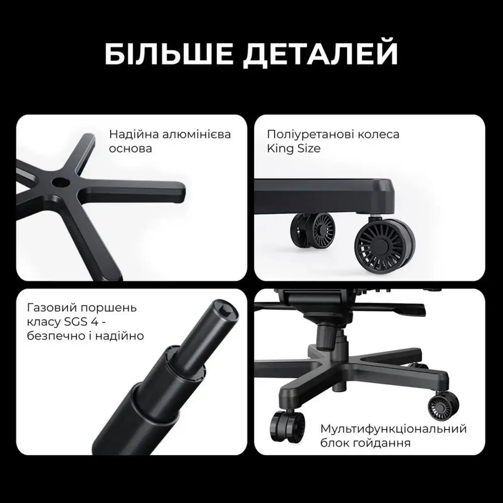 Кресло для геймеров Anda Seat Kaiser 3E XL Grey Fabric (AD23YC-XL-09-G-CF-G01) UA